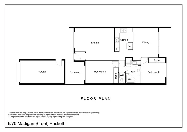 Floorplan of Homely townhouse listing, 6/70 Madigan Street, Hackett ACT 2602