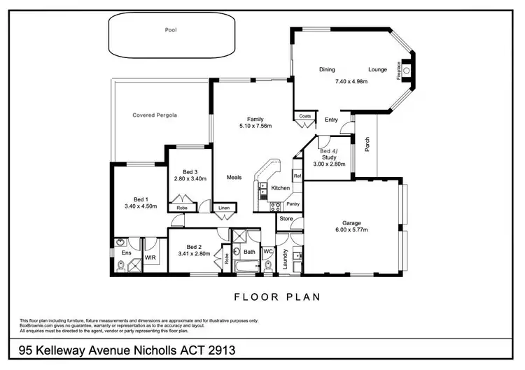 Floorplan of Homely house listing, 95 Kelleway Avenue, Nicholls ACT 2913