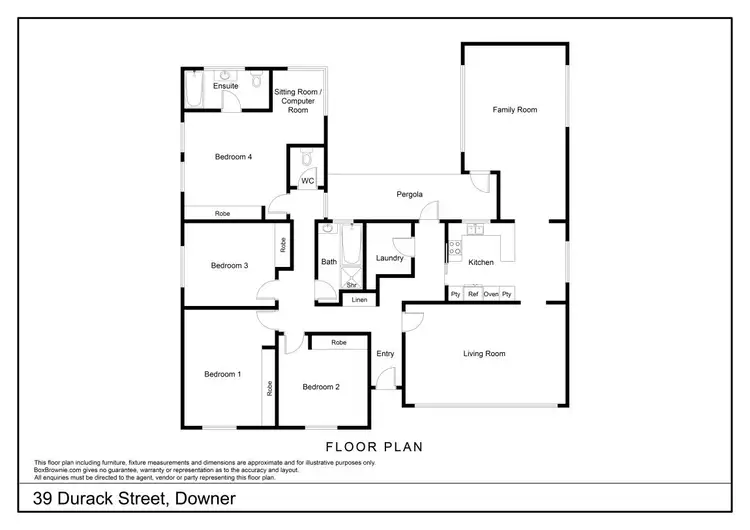 Floorplan of Homely house listing, 39 Durack Street, Downer ACT 2602