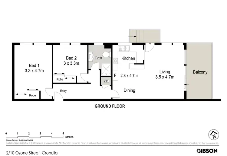 Floorplan of Homely apartment listing, 2/10 Ozone Street, Cronulla NSW 2230