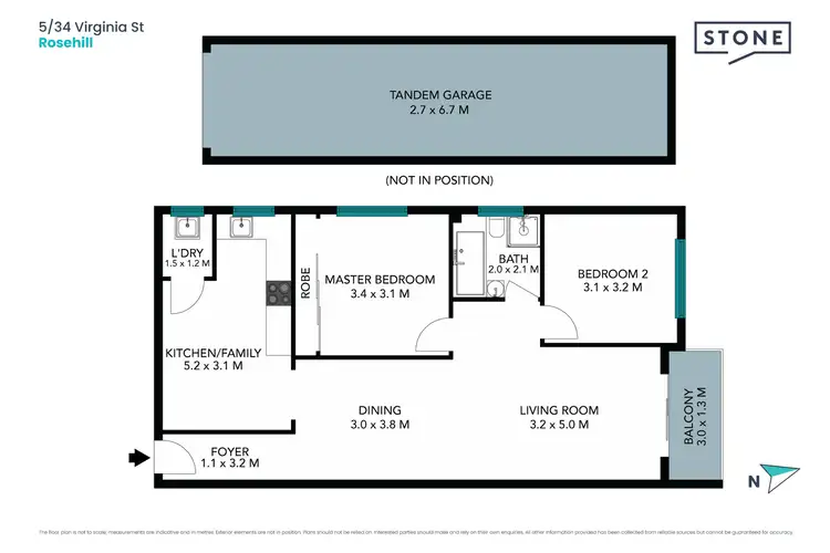 Floorplan of Homely apartment listing, 5/34 Virginia Street, Rosehill NSW 2142