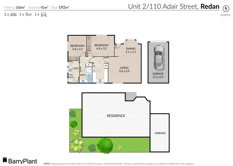 Floorplan of Homely unit listing, 2/110 Adair Street, Redan VIC 3350