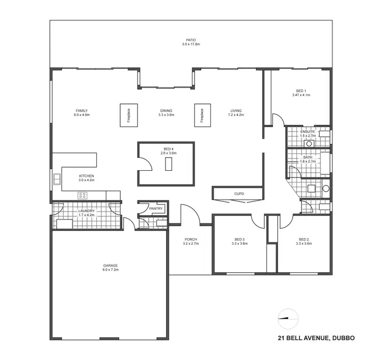 Floorplan of Homely house listing, 21 Bell Avenue, Dubbo NSW 2830