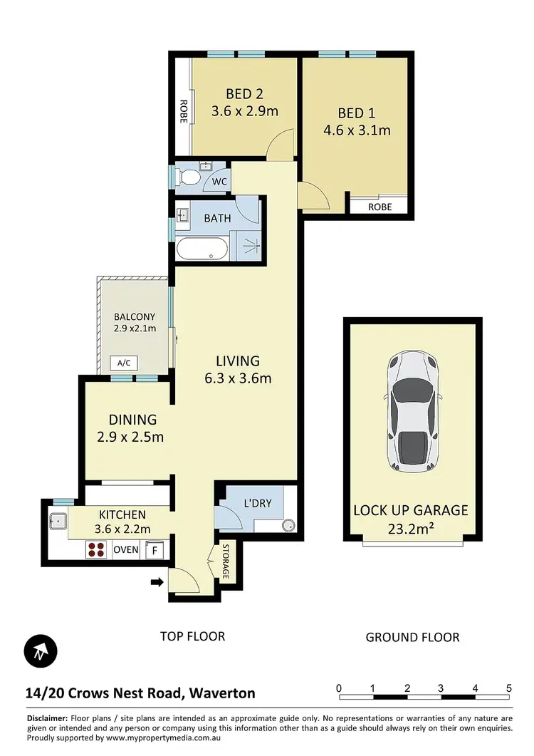 Floorplan of Homely apartment listing, 14/20 Crows Nest Road, Waverton NSW 2060