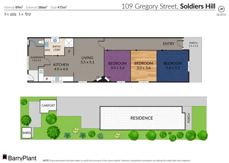 Floorplan of Homely house listing, 109 Gregory Street, Soldiers Hill VIC 3350