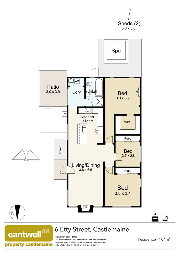 Floorplan of Homely house listing, 6 Etty Street, Castlemaine VIC 3450