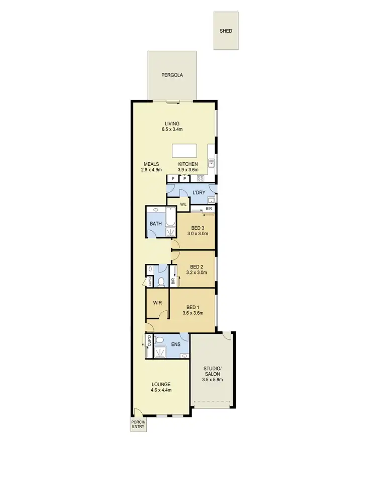 Floorplan of Homely unit listing, 2/73 Timele Drive, Hillside VIC 3037