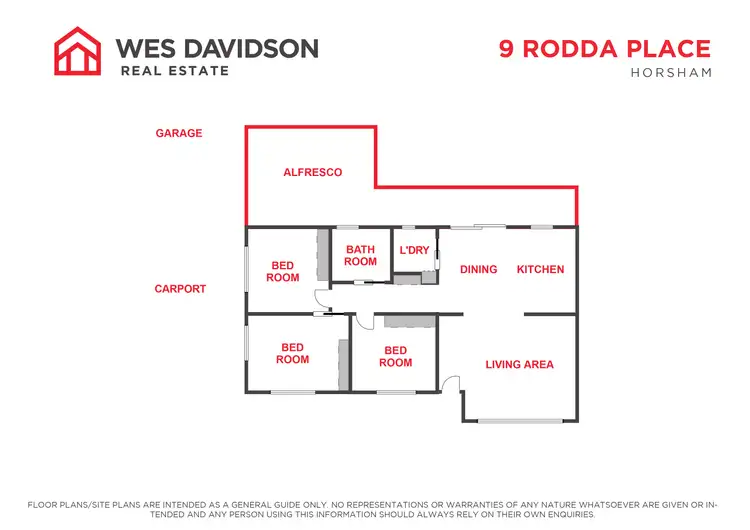 Floorplan of Homely house listing, 9 Rodda Place, Horsham VIC 3400