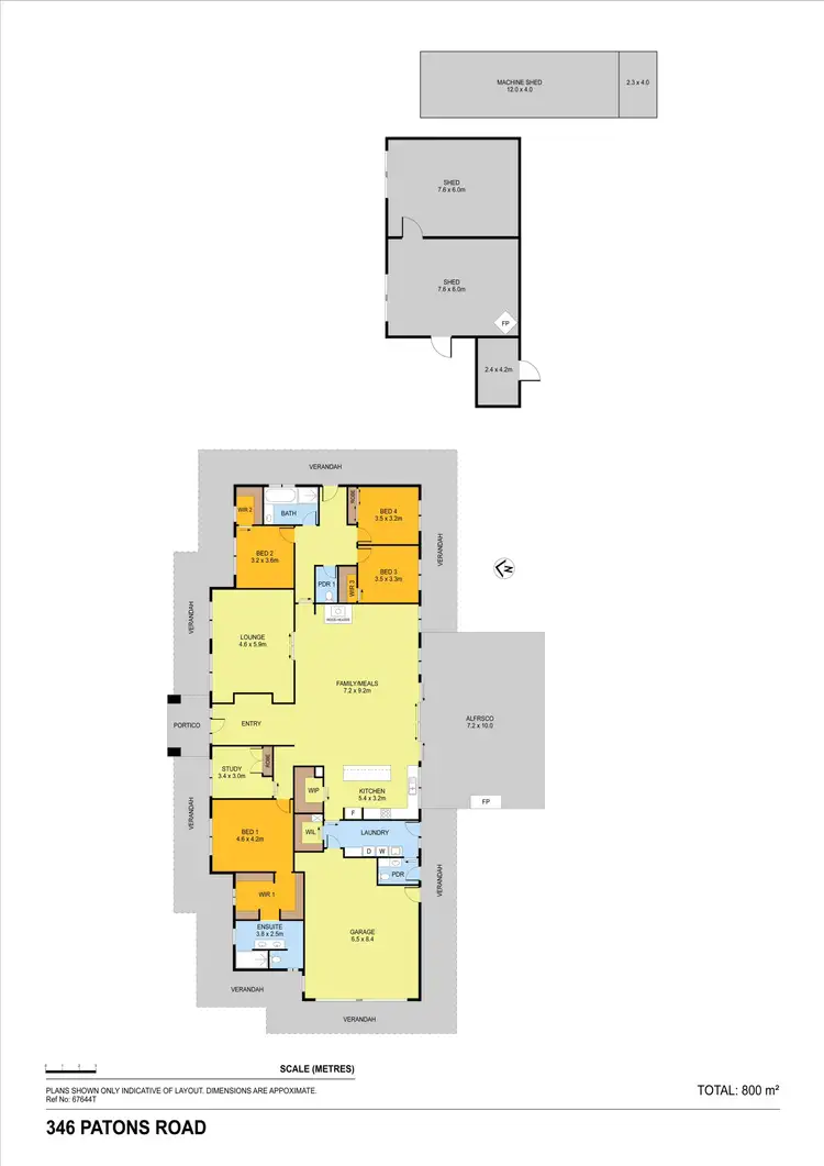 Floorplan of Homely house listing, 346 Patons Road, Axe Creek VIC 3551
