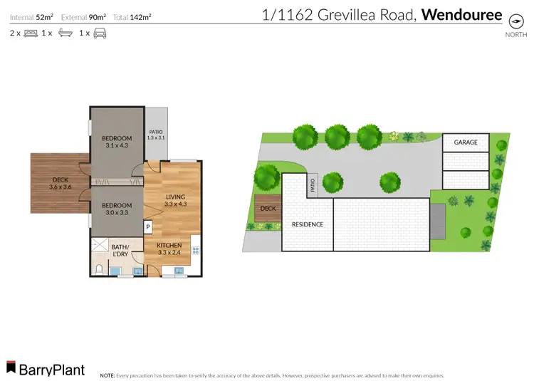 Floorplan of Homely unit listing, 1/1162 Grevillea Road, Wendouree VIC 3355