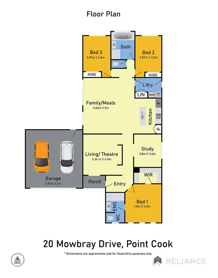 Floorplan of Homely house listing, 20 Mowbray Drive, Point Cook VIC 3030