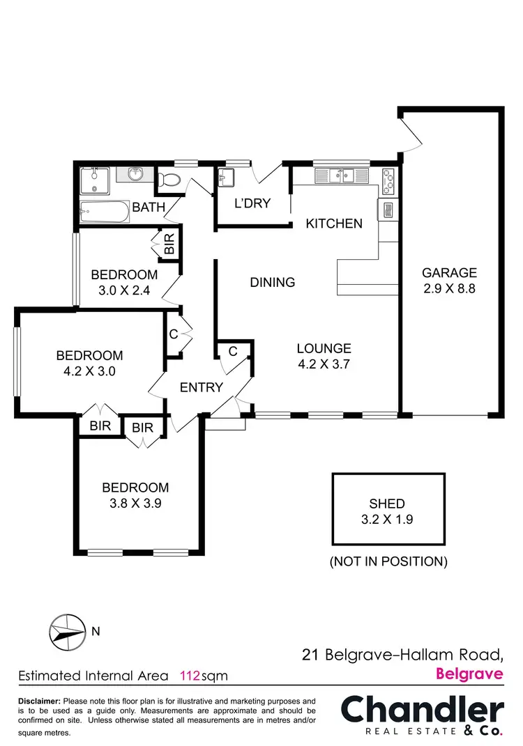 Floorplan of Homely house listing, 21 Belgrave-Hallam Road, Belgrave VIC 3160