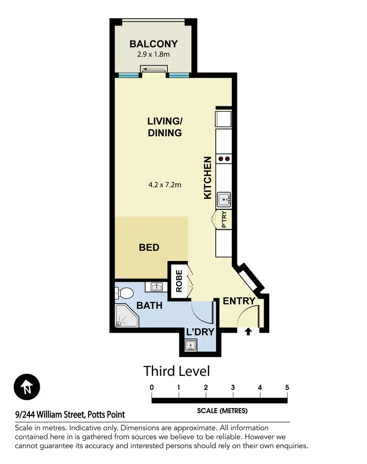 Floorplan of Homely apartment listing, 9/244-246 William Street, Potts Point NSW 2011