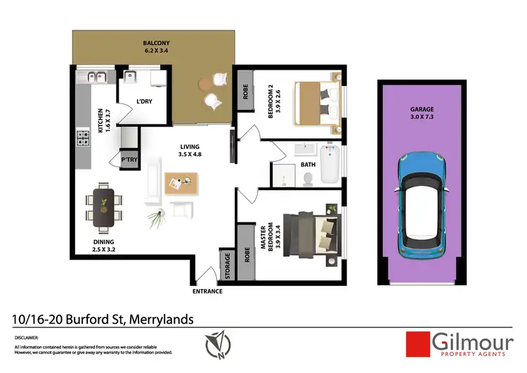 Floorplan of Homely apartment listing, 10/16-20 Burford Street, Merrylands NSW 2160