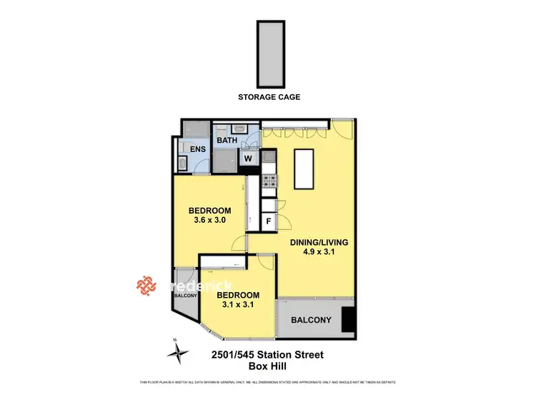 Floorplan of Homely apartment listing, 2501/545 Station Street, Box Hill VIC 3128
