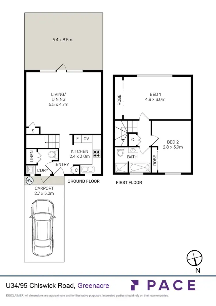 Floorplan of Homely townhouse listing, 34/95 Chiswick Road, Greenacre NSW 2190