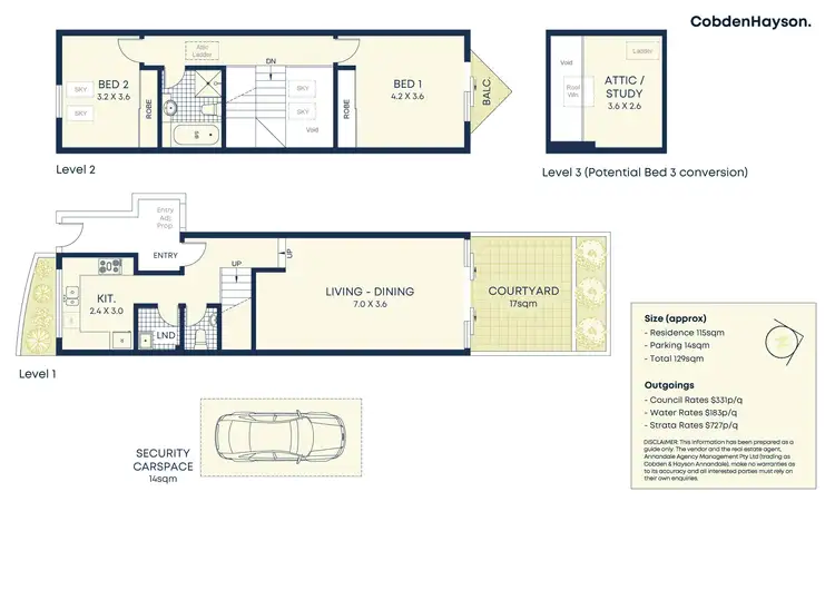Floorplan of Homely townhouse listing, 8/10-14 John Street, Leichhardt NSW 2040