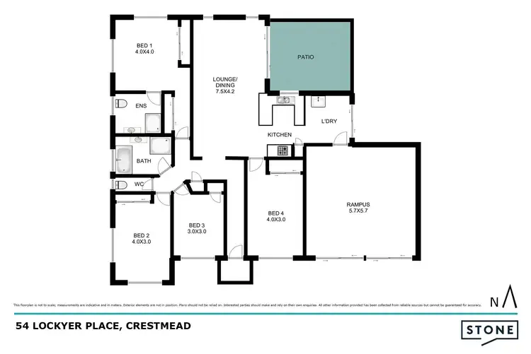 Floorplan of Homely house listing, 54 Lockyer Place, Crestmead QLD 4132