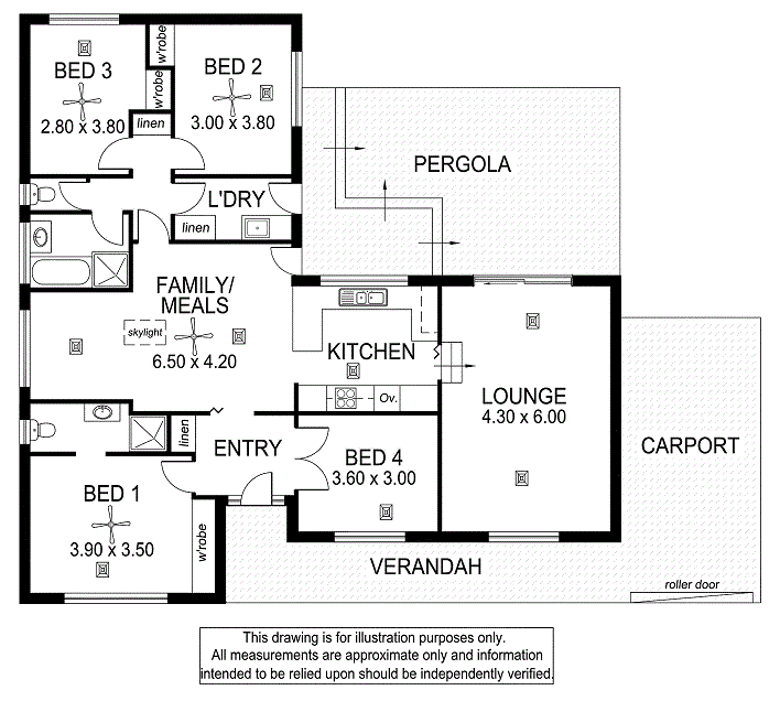 Floorplan of Homely house listing, 16 Corcoran Terrace, Millicent SA 5280