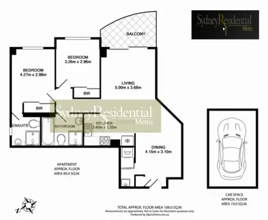 Floorplan of Homely apartment listing, 14/122 Saunders Street, Pyrmont NSW 2009