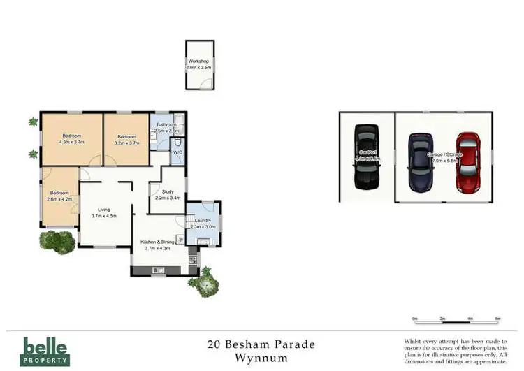 Floorplan of Homely house listing, 20 Besham Parade, Wynnum QLD 4178