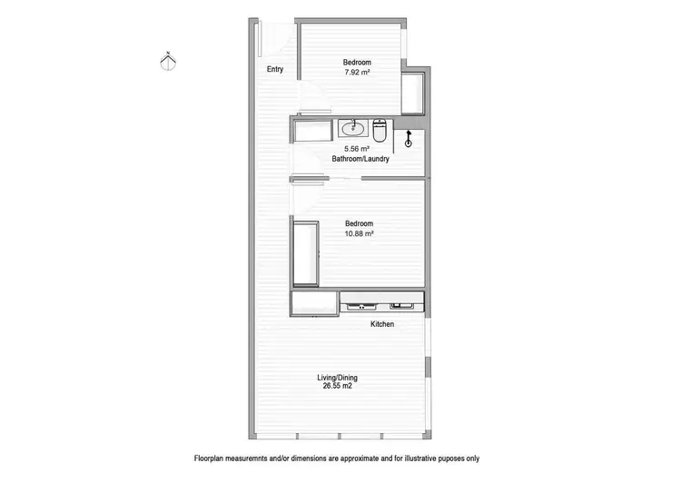 Floorplan of Homely apartment listing, 1913/65 Dudley Street, West Melbourne VIC 3003