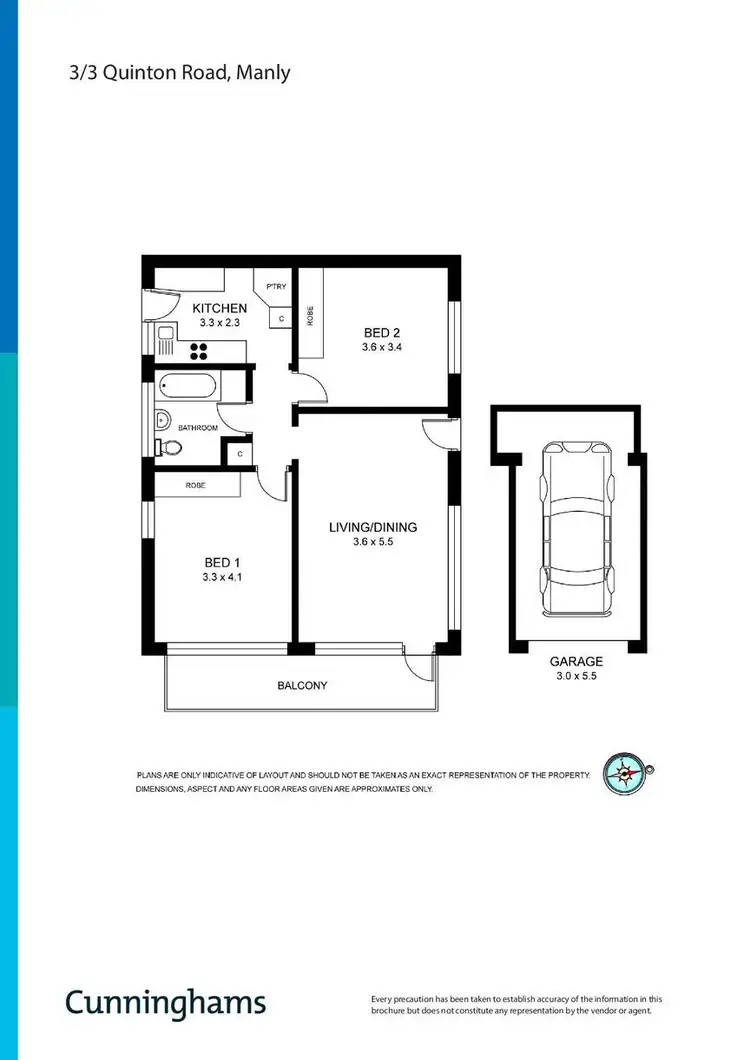 Floorplan of Homely unit listing, 3/3 Quinton Road, Manly NSW 2095