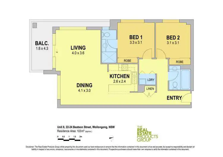 Floorplan of Homely unit listing, 8/22 Beatson Street, Wollongong NSW 2500