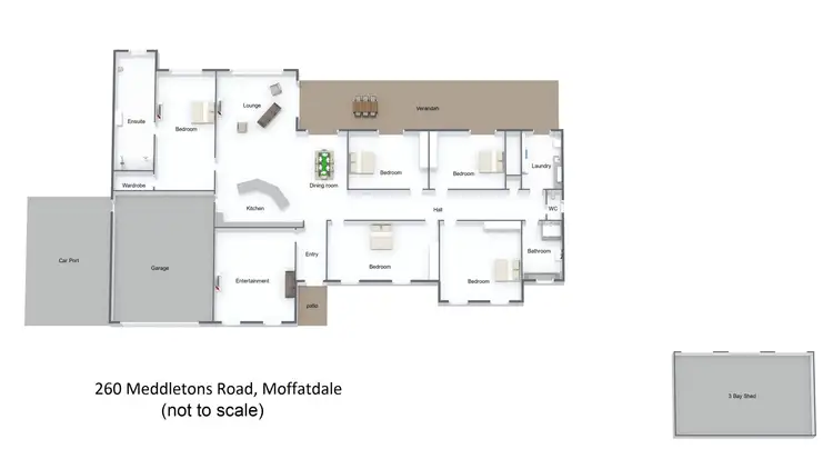 Floorplan of Homely rural property listing, 260 Meddletons Road, Moffatdale QLD 4605