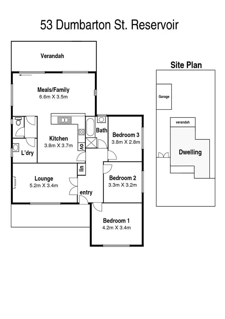 Floorplan of Homely house listing, 53 Dumbarton Street, Reservoir VIC 3073