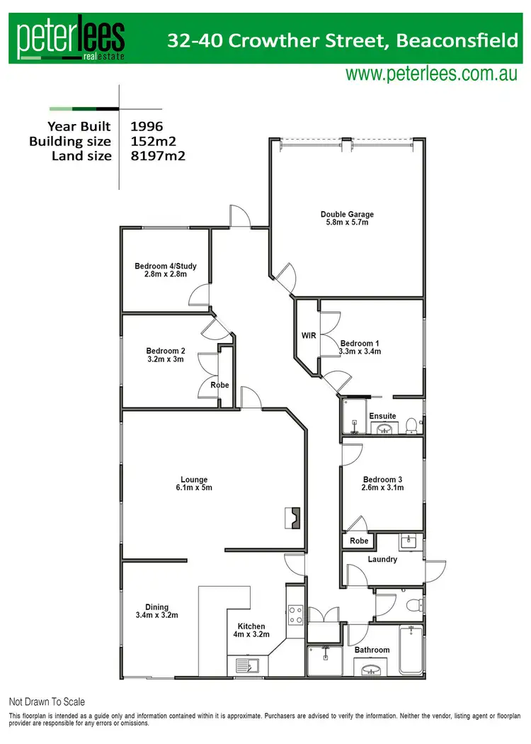 Floorplan of Homely house listing, 32-40 Crowther Street, Beaconsfield TAS 7270