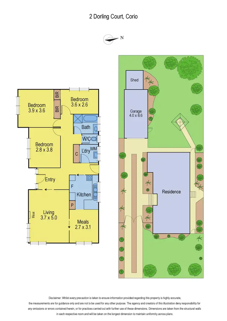 Floorplan of Homely house listing, 2 Dorling Court, Corio VIC 3214