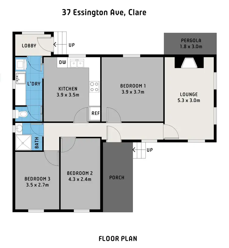 Floorplan of Homely house listing, 37 Essington Avenue, Clare SA 5453