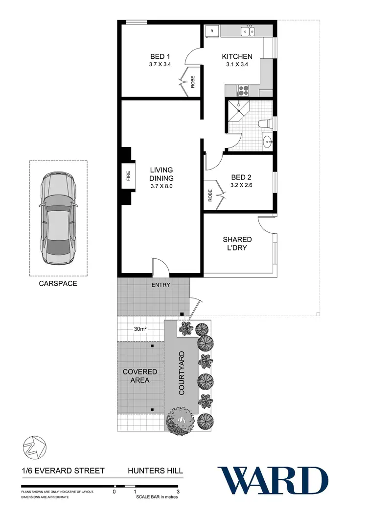 Floorplan of Homely apartment listing, 1/6 Everard Street, Hunters Hill NSW 2110