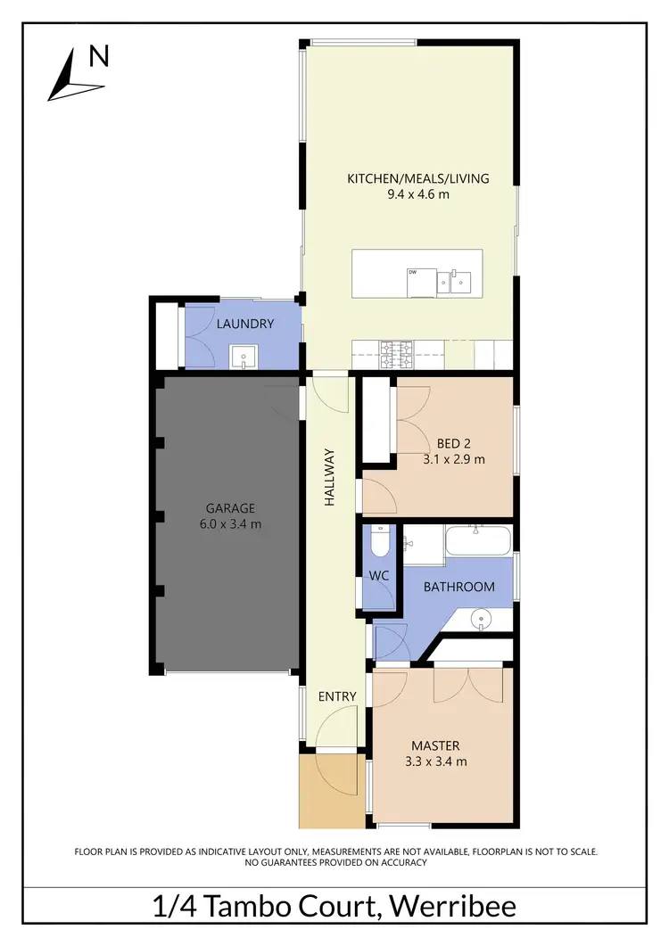 Floorplan of Homely unit listing, 1/4 Tambo Court, Werribee VIC 3030