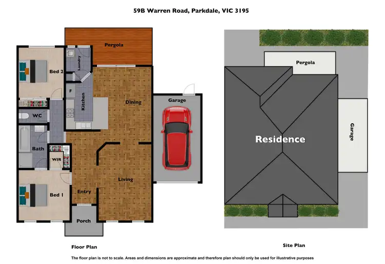 Floorplan of Homely townhouse listing, 59B Warren Road, Parkdale VIC 3195