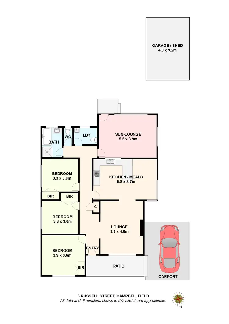 Floorplan of Homely house listing, 5 Russell Street, Campbellfield VIC 3061