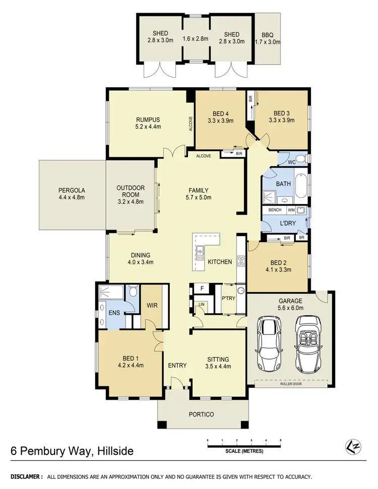 Floorplan of Homely house listing, 6 Pembury Way, Hillside VIC 3037