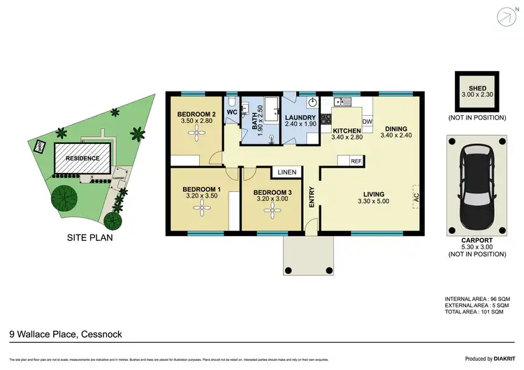 Floorplan of Homely house listing, 9 Wallace Place, Cessnock NSW 2325