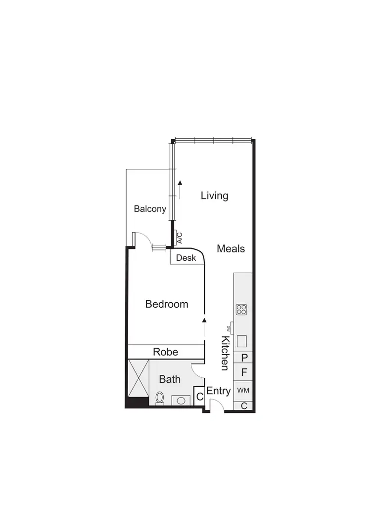 Floorplan of Homely apartment listing, 422/3 Tarver Street, Port Melbourne VIC 3207