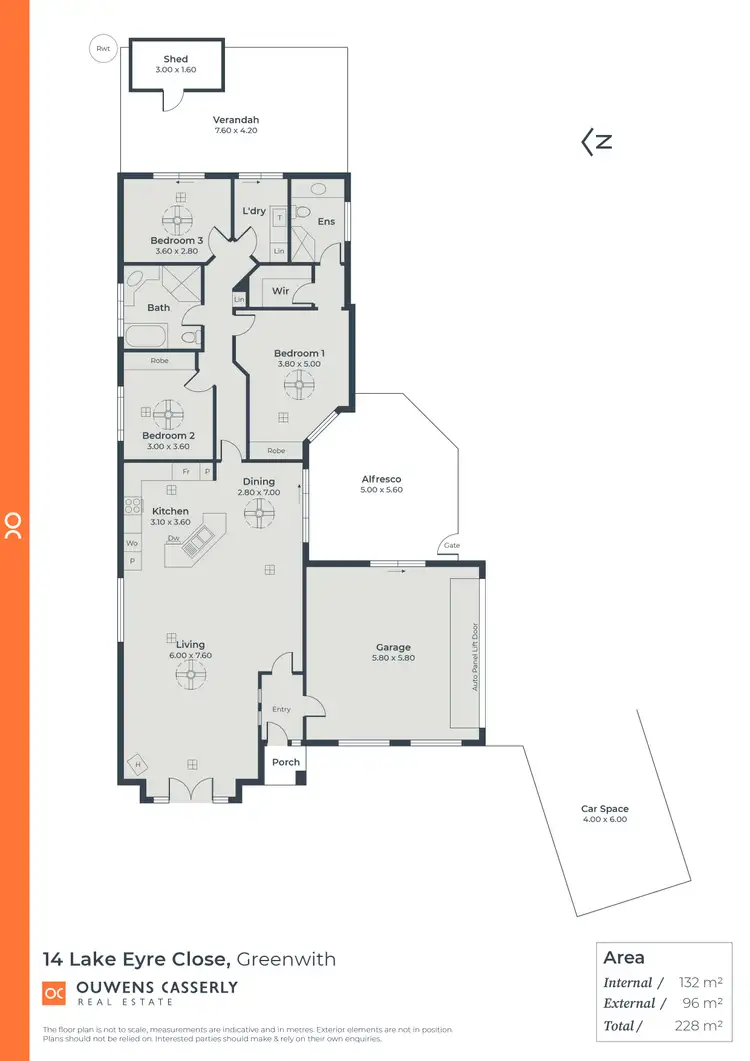 Floorplan of Homely house listing, 14 Lake Eyre Close, Greenwith SA 5125