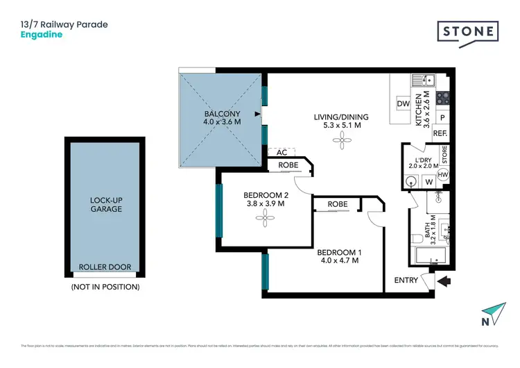 Floorplan of Homely apartment listing, 13/7-9 Railway Parade, Engadine NSW 2233