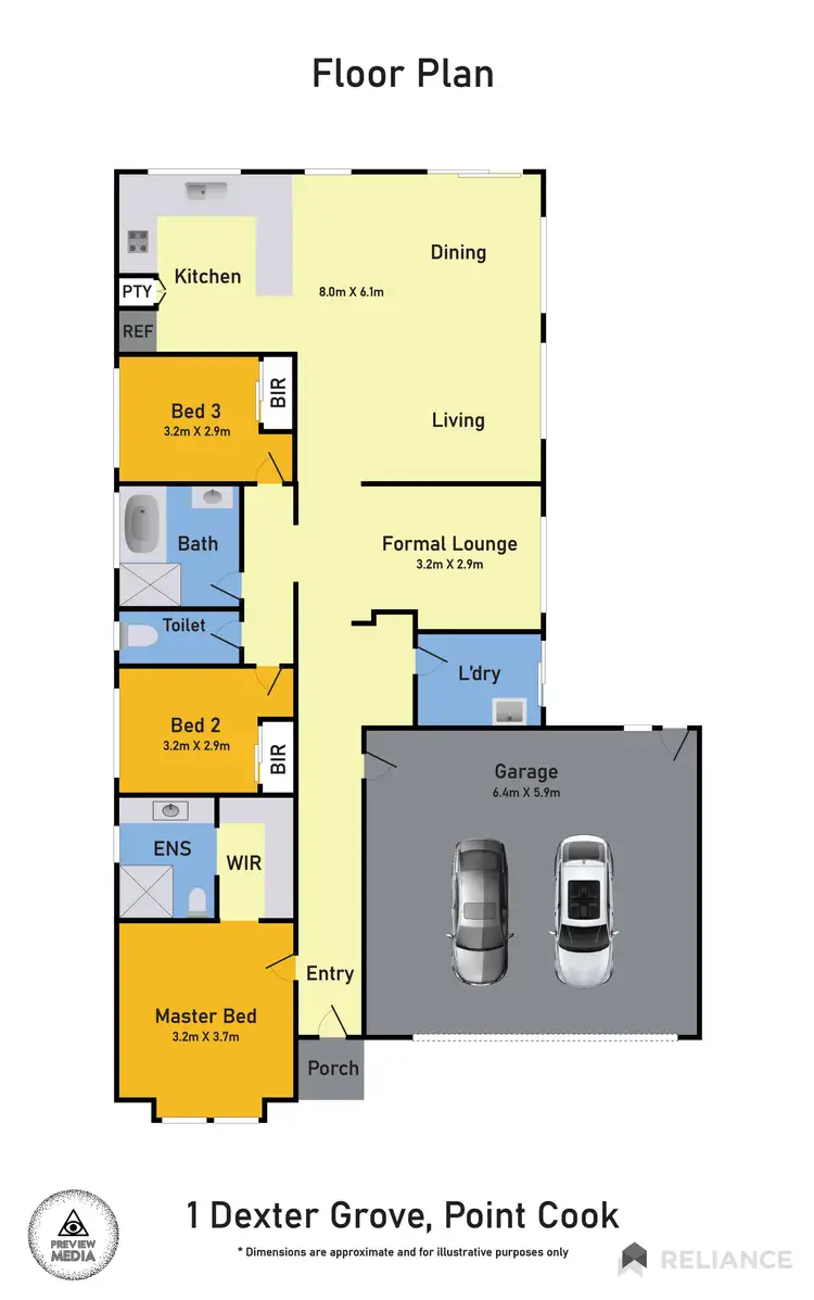 Floorplan of Homely house listing, 1 Dexter Grove, Point Cook VIC 3030