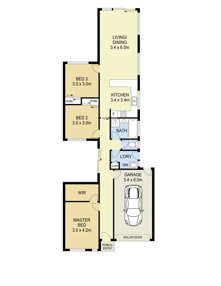 Floorplan of Homely villa listing, 1/2 Lorraine Court, Hillside VIC 3037