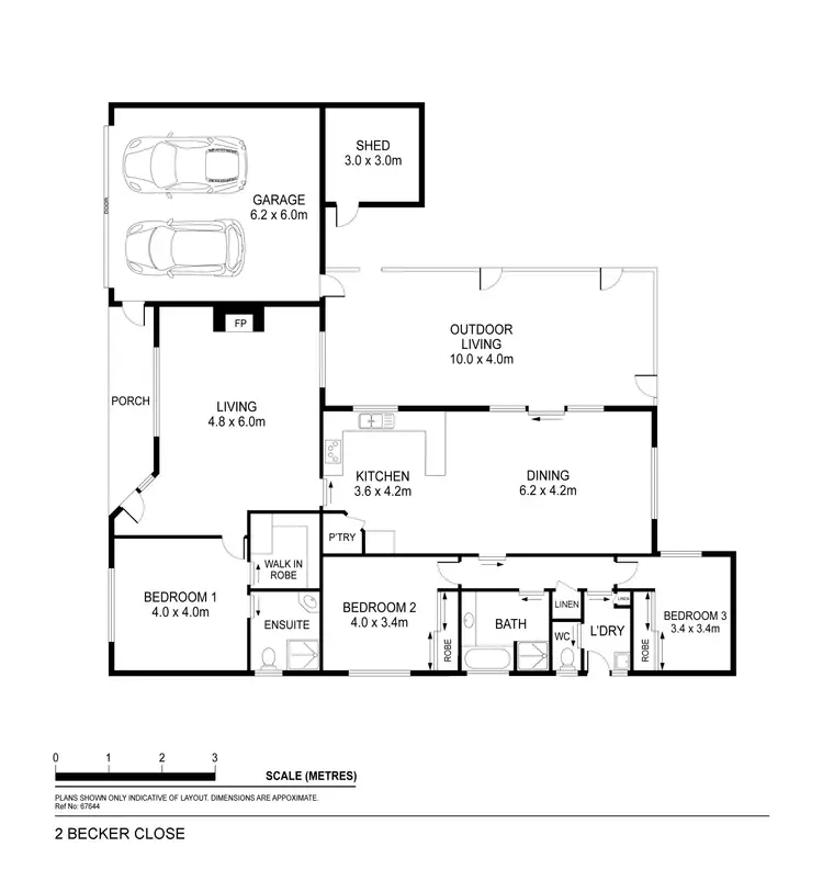 Floorplan of Homely house listing, 2 Becker Close, Golden Square VIC 3555
