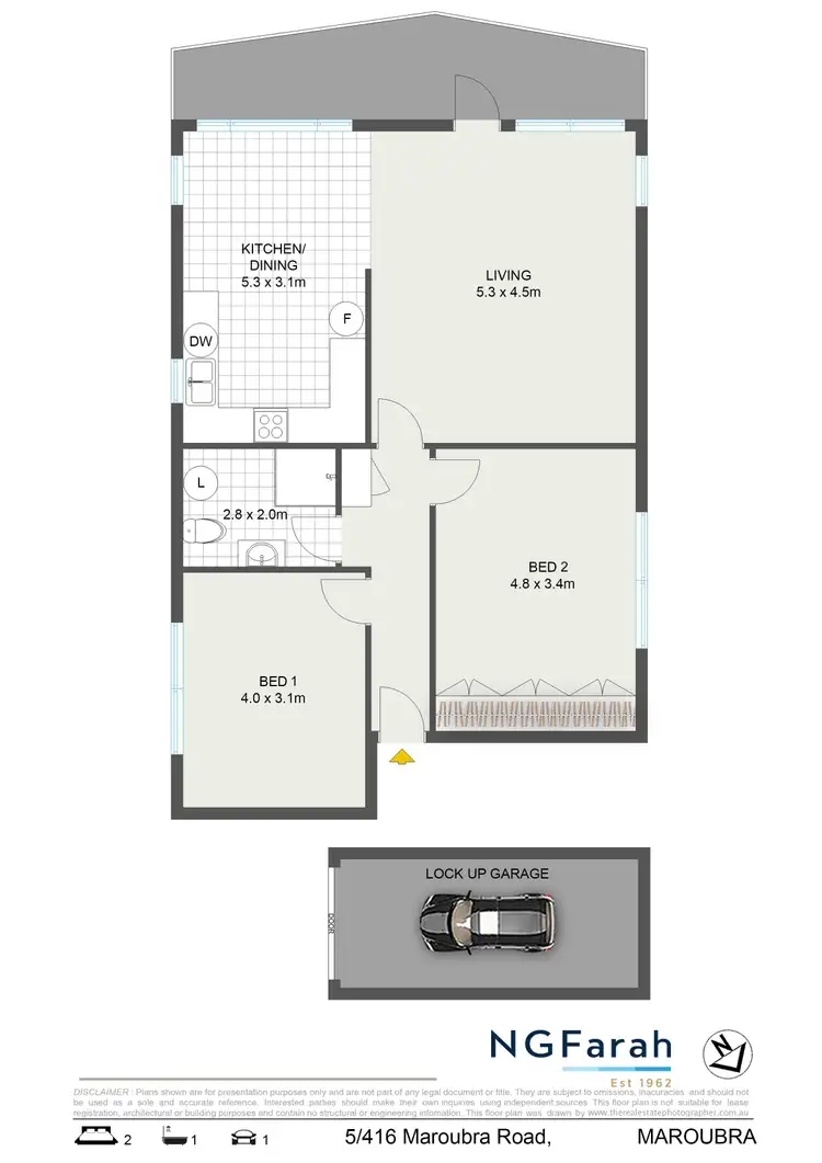 Floorplan of Homely apartment listing, 5/416 Maroubra Road, Maroubra NSW 2035