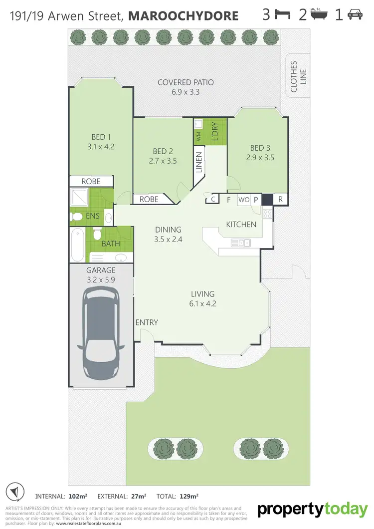 Floorplan of Homely unit listing, 191/19 Arwen Street, Maroochydore QLD 4558