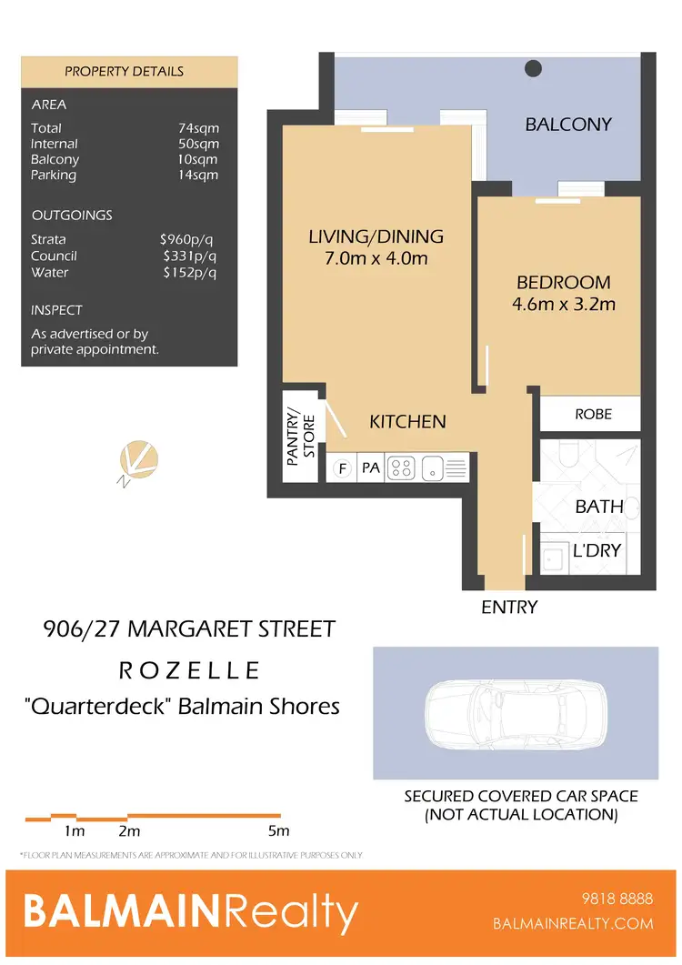 Floorplan of Homely apartment listing, 906/27 Margaret Street, Rozelle NSW 2039