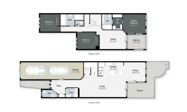 Floorplan of Homely townhouse listing, 2/5021 Emerald Island Drive, Carrara QLD 4211