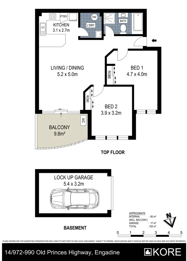 Floorplan of Homely unit listing, 14/972-990 Old Princes Highway, Engadine NSW 2233